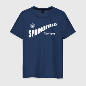 Мужская футболка хлопок с принтом Springfield isotopes в Курске, 100% хлопок | прямой крой, круглый вырез горловины, длина до линии бедер, слегка спущенное плечо. | springfield isotopes симпсоны simpsons homer