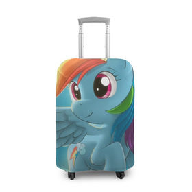 Чехол для чемодана 3D с принтом My littlle pony в Курске, 86% полиэфир, 14% спандекс | двустороннее нанесение принта, прорези для ручек и колес | littlle | littlle pony | pony | пони