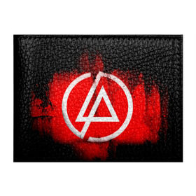 Обложка для студенческого билета с принтом Linkin Park в Курске, натуральная кожа | Размер: 11*8 см; Печать на всей внешней стороне | linkin park | линкин парк | логотип | рок