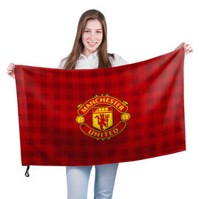 Флаг 3D с принтом Manchester united в Курске, 100% полиэстер | плотность ткани — 95 г/м2, размер — 67 х 109 см. Принт наносится с одной стороны | manchester united | манчестер юнайтед | спорт | фк | футбол