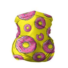 Бандана-труба 3D с принтом Пончики в Курске, 100% полиэстер, ткань с особыми свойствами — Activecool | плотность 150‒180 г/м2; хорошо тянется, но сохраняет форму | donut | simpsons | паттерн | пончик