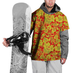 Накидка на куртку 3D с принтом Хохлома в Курске, 100% полиэстер |  | роспись | узор | хохлома