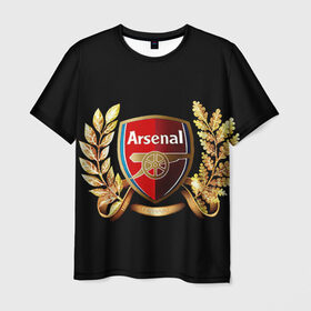 Мужская футболка 3D с принтом Arsenal в Курске, 100% полиэфир | прямой крой, круглый вырез горловины, длина до линии бедер | арсенал