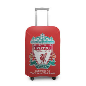 Чехол для чемодана 3D с принтом Liverpool в Курске, 86% полиэфир, 14% спандекс | двустороннее нанесение принта, прорези для ручек и колес | ливерпуль