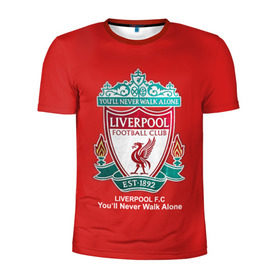 Мужская футболка 3D спортивная с принтом Liverpool в Курске, 100% полиэстер с улучшенными характеристиками | приталенный силуэт, круглая горловина, широкие плечи, сужается к линии бедра | ливерпуль
