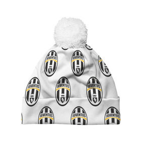 Шапка 3D c помпоном с принтом Juventus в Курске, 100% полиэстер | универсальный размер, печать по всей поверхности изделия | juventus | спорт | фк | футбол | ювентус