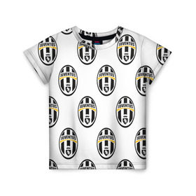 Детская футболка 3D с принтом Juventus в Курске, 100% гипоаллергенный полиэфир | прямой крой, круглый вырез горловины, длина до линии бедер, чуть спущенное плечо, ткань немного тянется | Тематика изображения на принте: juventus | спорт | фк | футбол | ювентус