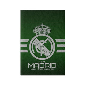 Обложка для паспорта матовая кожа с принтом Real Madrid в Курске, натуральная матовая кожа | размер 19,3 х 13,7 см; прозрачные пластиковые крепления | real madrid | реал мадрид | спорт | футбол