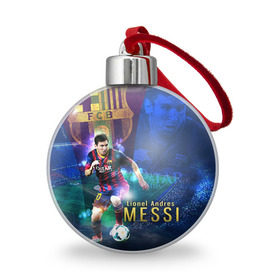 Ёлочный шар с принтом Messi в Курске, Пластик | Диаметр: 77 мм | месси