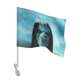 Флаг для автомобиля с принтом Slipknot в Курске, 100% полиэстер | Размер: 30*21 см | deth | rock | slipknot | маска | мрак | рок | слипнот