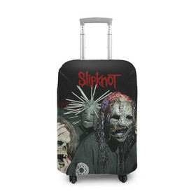 Чехол для чемодана 3D с принтом Slipknot в Курске, 86% полиэфир, 14% спандекс | двустороннее нанесение принта, прорези для ручек и колес | deth | rock | slipknot | маска | мрак | рок | слипнот
