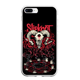 Чехол для iPhone 7Plus/8 Plus матовый с принтом Slipknot в Курске, Силикон | Область печати: задняя сторона чехла, без боковых панелей | deth | rock | slipknot | баран | маска | мрак | рок | слипнот | череп