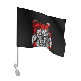 Флаг для автомобиля с принтом Slipknot в Курске, 100% полиэстер | Размер: 30*21 см | deth | rock | slipknot | маска | мрак | рок | слипнот | череп