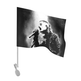 Флаг для автомобиля с принтом Slipknot в Курске, 100% полиэстер | Размер: 30*21 см | rock | slipknot | маска | мрак | рок | слипнот