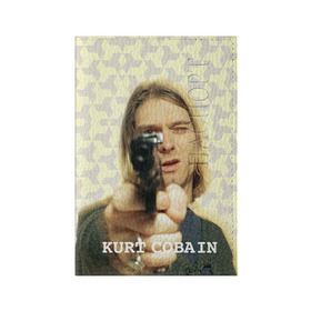 Обложка для паспорта матовая кожа с принтом Nirvana в Курске, натуральная матовая кожа | размер 19,3 х 13,7 см; прозрачные пластиковые крепления | cobain | curt | nirvana | rock | кобейн | курт | рок