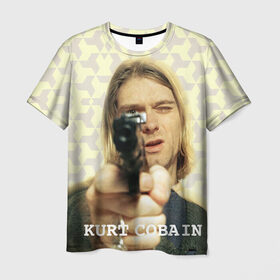 Мужская футболка 3D с принтом Nirvana в Курске, 100% полиэфир | прямой крой, круглый вырез горловины, длина до линии бедер | cobain | curt | nirvana | rock | кобейн | курт | рок