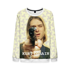 Мужской свитшот 3D с принтом Nirvana в Курске, 100% полиэстер с мягким внутренним слоем | круглый вырез горловины, мягкая резинка на манжетах и поясе, свободная посадка по фигуре | cobain | curt | nirvana | rock | кобейн | курт | рок