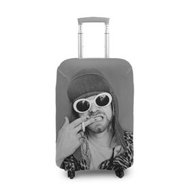 Чехол для чемодана 3D с принтом Nirvana в Курске, 86% полиэфир, 14% спандекс | двустороннее нанесение принта, прорези для ручек и колес | cobain | curt | nirvana | rock | кобейн | курт | рок