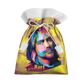 Подарочный 3D мешок с принтом Nirvana в Курске, 100% полиэстер | Размер: 29*39 см | cobain | curt | nirvana | rock | абстракт | кобейн | курт | рок