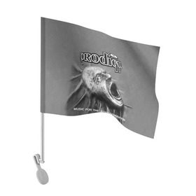 Флаг для автомобиля с принтом The Prodigy в Курске, 100% полиэстер | Размер: 30*21 см | dnb | drum | prodigy | rave | продиджи | рейв | рэйв