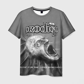 Мужская футболка 3D с принтом The Prodigy в Курске, 100% полиэфир | прямой крой, круглый вырез горловины, длина до линии бедер | dnb | drum | prodigy | rave | продиджи | рейв | рэйв