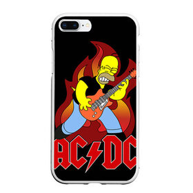 Чехол для iPhone 7Plus/8 Plus матовый с принтом AC DC в Курске, Силикон | Область печати: задняя сторона чехла, без боковых панелей | ac dc | acdc | rock | рок | эйсидиси
