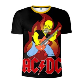 Мужская футболка 3D спортивная с принтом AC/DC в Курске, 100% полиэстер с улучшенными характеристиками | приталенный силуэт, круглая горловина, широкие плечи, сужается к линии бедра | ac dc | acdc | rock | рок | эйсидиси