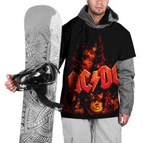 Накидка на куртку 3D с принтом AC/DC в Курске, 100% полиэстер |  | ac dc | acdc | rock | рок | эйсидиси
