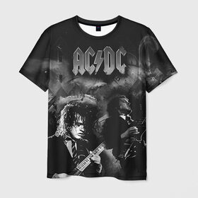 Мужская футболка 3D с принтом AC/DC в Курске, 100% полиэфир | прямой крой, круглый вырез горловины, длина до линии бедер | Тематика изображения на принте: ac dc | acdc | rock | рок | эйсидиси