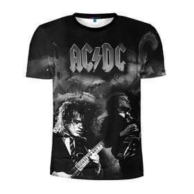 Мужская футболка 3D спортивная с принтом AC/DC в Курске, 100% полиэстер с улучшенными характеристиками | приталенный силуэт, круглая горловина, широкие плечи, сужается к линии бедра | Тематика изображения на принте: ac dc | acdc | rock | рок | эйсидиси