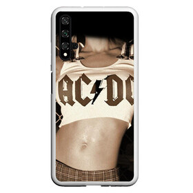 Чехол для Honor 20 с принтом AC DC в Курске, Силикон | Область печати: задняя сторона чехла, без боковых панелей | ac dc | acdc | rock | рок | эйсидиси