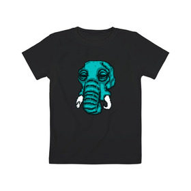 Детская футболка хлопок с принтом Rufus в Курске, 100% хлопок | круглый вырез горловины, полуприлегающий силуэт, длина до линии бедер | elephant | hotline miami | hotlinemiami | слон