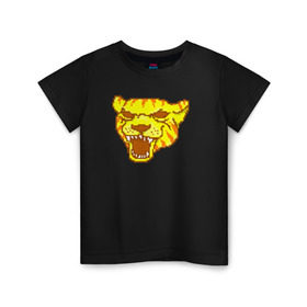 Детская футболка хлопок с принтом Tony в Курске, 100% хлопок | круглый вырез горловины, полуприлегающий силуэт, длина до линии бедер | Тематика изображения на принте: hotline miami | hotlinemiami | tiger | тигр