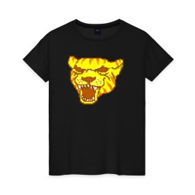 Женская футболка хлопок с принтом Tony в Курске, 100% хлопок | прямой крой, круглый вырез горловины, длина до линии бедер, слегка спущенное плечо | hotline miami | hotlinemiami | tiger | тигр