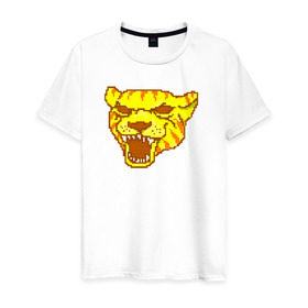Мужская футболка хлопок с принтом Tony в Курске, 100% хлопок | прямой крой, круглый вырез горловины, длина до линии бедер, слегка спущенное плечо. | hotline miami | hotlinemiami | tiger | тигр