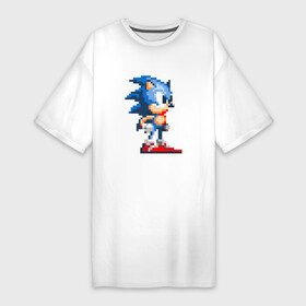 Платье-футболка хлопок с принтом Sonic в Курске,  |  | nintendo | sonic | нинтендо | соник