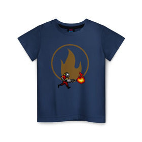 Детская футболка хлопок с принтом Pyro в Курске, 100% хлопок | круглый вырез горловины, полуприлегающий силуэт, длина до линии бедер | team fortress 2 | зажигательный продукт для пироманов.pyro | поджигатель