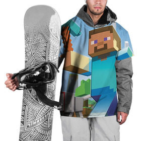 Накидка на куртку 3D с принтом Майнкрафт в Курске, 100% полиэстер |  | Тематика изображения на принте: game | minecraft | pixel | майнкрафт | овцы