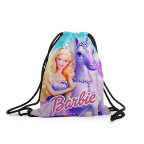Рюкзак-мешок 3D с принтом Barbie в Курске, 100% полиэстер | плотность ткани — 200 г/м2, размер — 35 х 45 см; лямки — толстые шнурки, застежка на шнуровке, без карманов и подкладки | Тематика изображения на принте: barbie | барби | кукла
