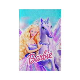 Обложка для паспорта матовая кожа с принтом Barbie в Курске, натуральная матовая кожа | размер 19,3 х 13,7 см; прозрачные пластиковые крепления | barbie | барби | кукла