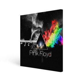 Холст квадратный с принтом Pink Floyd в Курске, 100% ПВХ |  | pink floyd | rock | рок