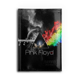 Обложка для автодокументов с принтом Pink Floyd в Курске, натуральная кожа |  размер 19,9*13 см; внутри 4 больших “конверта” для документов и один маленький отдел — туда идеально встанут права | Тематика изображения на принте: pink floyd | rock | рок