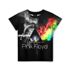 Детская футболка 3D с принтом Pink Floyd в Курске, 100% гипоаллергенный полиэфир | прямой крой, круглый вырез горловины, длина до линии бедер, чуть спущенное плечо, ткань немного тянется | pink floyd | rock | рок