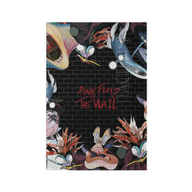 Обложка для паспорта матовая кожа с принтом Pink Floyd в Курске, натуральная матовая кожа | размер 19,3 х 13,7 см; прозрачные пластиковые крепления | Тематика изображения на принте: pink floyd | rock | wall | рок
