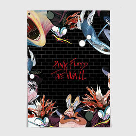 Постер с принтом Pink Floyd в Курске, 100% бумага
 | бумага, плотность 150 мг. Матовая, но за счет высокого коэффициента гладкости имеет небольшой блеск и дает на свету блики, но в отличии от глянцевой бумаги не покрыта лаком | pink floyd | rock | wall | рок