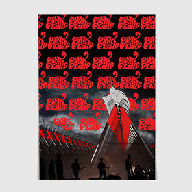 Постер с принтом Pink Floyd в Курске, 100% бумага
 | бумага, плотность 150 мг. Матовая, но за счет высокого коэффициента гладкости имеет небольшой блеск и дает на свету блики, но в отличии от глянцевой бумаги не покрыта лаком | pink floyd | rock | рок
