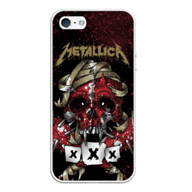 Чехол для iPhone 5/5S матовый с принтом Metallica в Курске, Силикон | Область печати: задняя сторона чехла, без боковых панелей | metallica | металл | рок