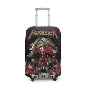 Чехол для чемодана 3D с принтом Metallica в Курске, 86% полиэфир, 14% спандекс | двустороннее нанесение принта, прорези для ручек и колес | metallica | металл | рок