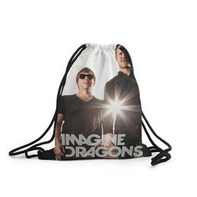 Рюкзак-мешок 3D с принтом Imagine Dragons в Курске, 100% полиэстер | плотность ткани — 200 г/м2, размер — 35 х 45 см; лямки — толстые шнурки, застежка на шнуровке, без карманов и подкладки | imagine dragons