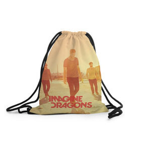 Рюкзак-мешок 3D с принтом Imagine Dragons в Курске, 100% полиэстер | плотность ткани — 200 г/м2, размер — 35 х 45 см; лямки — толстые шнурки, застежка на шнуровке, без карманов и подкладки | rock | имэджн драгонз | рок